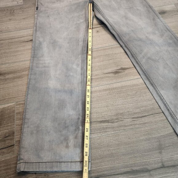 Al Wissam Jeans Mens 36 Gray Embroidered Back Pocket Straight Leg Denim Pants - Picture 16 of 16